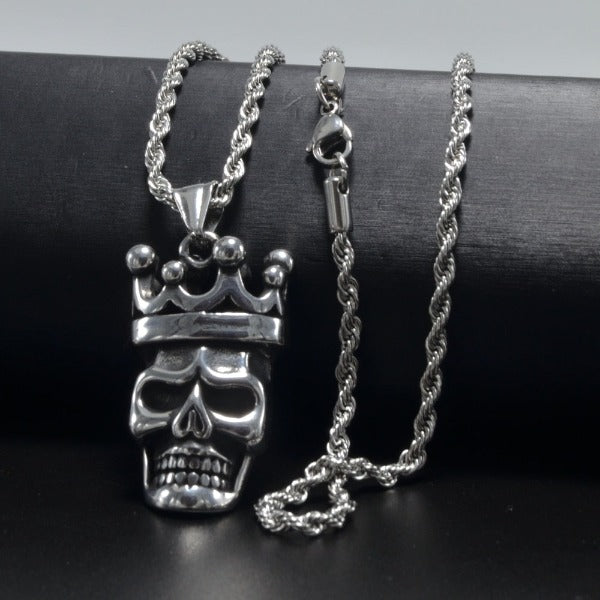 Skull Necklace with Crown