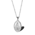 Virgin Mary necklace in silver