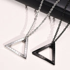 Viking Necklace with Nordic Celtic Rune Pendant for Men and Women, Black