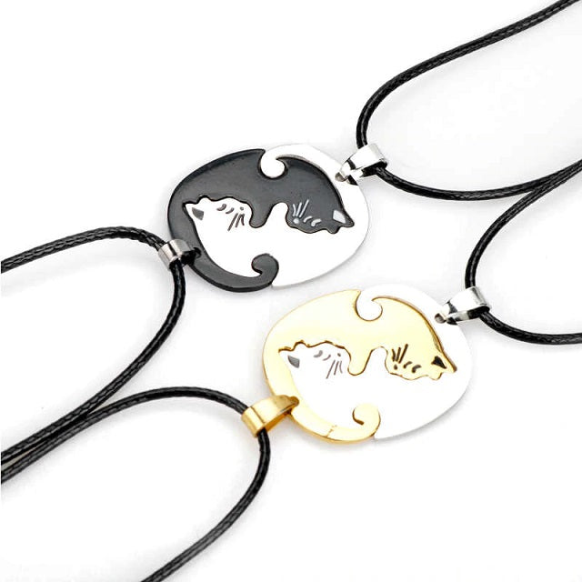 Yin Yang Couple Necklace, Two-Part, Detachable
