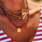 Bohemian-Style Four-Strand Pendant Necklaces
