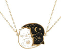 Couple Necklaces with Cute Cat Pendant in Gold