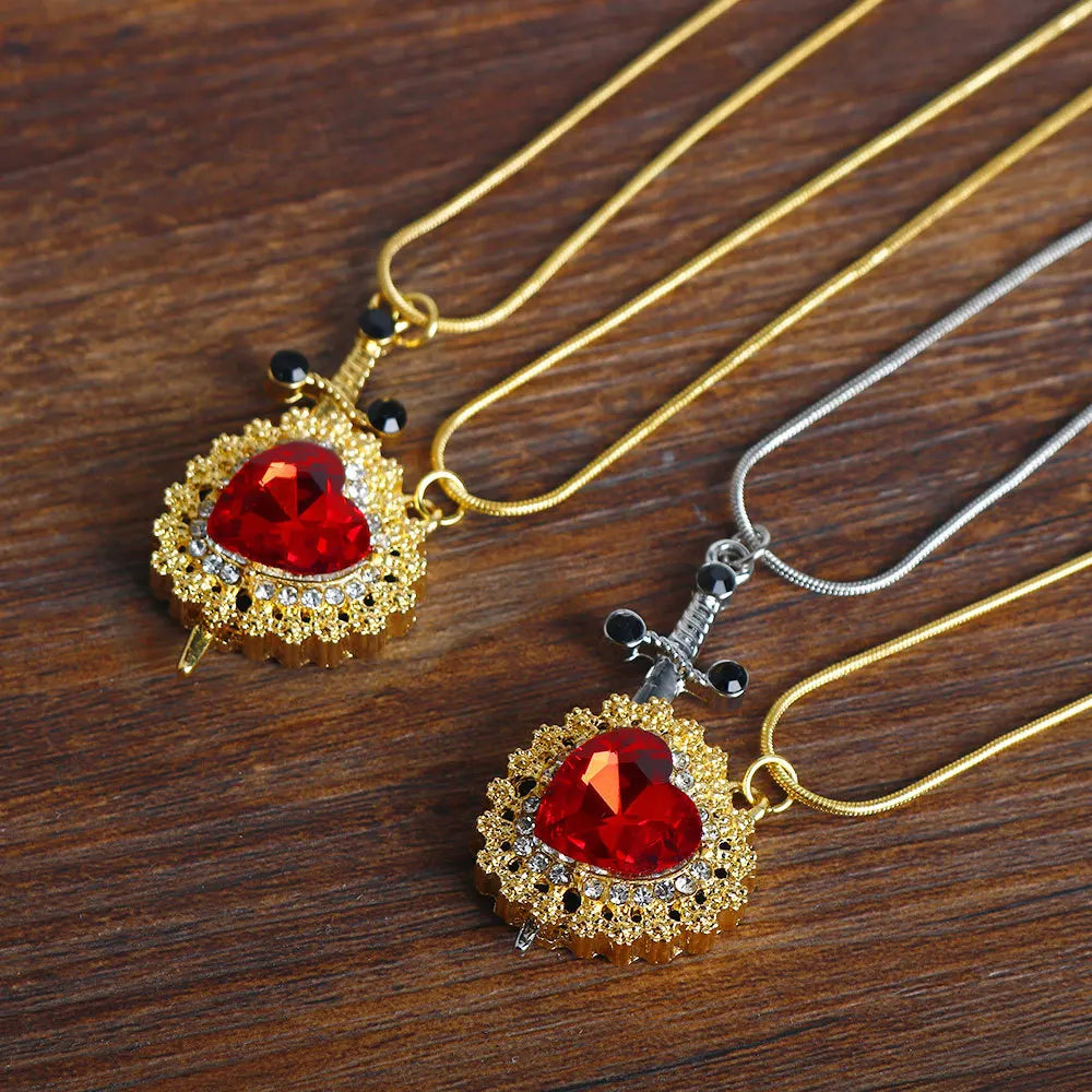 Couple Necklaces Heart and Sword Pendant Couple Necklaces Heart and Sword Pendant 3