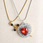 Couple Necklaces Heart and Sword Pendant 4