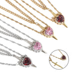 Couples' Necklaces with Sword and Heart Pendant