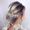 Wedding Tiara with Diamonds and Flowers