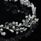 Wedding Tiara with Diamonds and Flowers