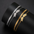 Double Angel Wings Bracelet in Gold
