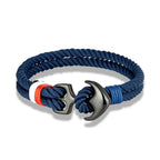 Double anchor bracelet in blue