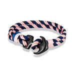 Double anchor bracelet in pink