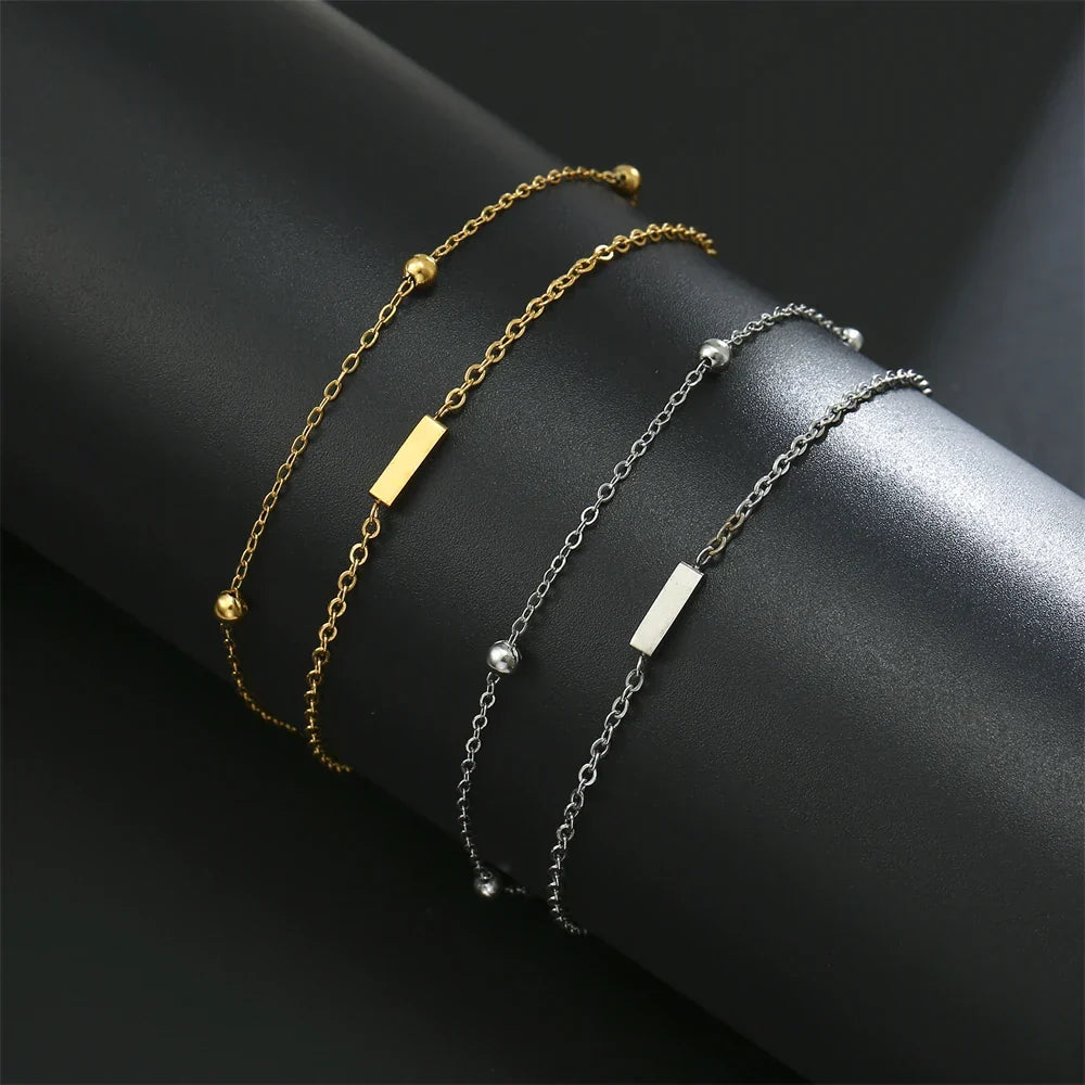 Double Initial Bracelet in Gold and Silver  i