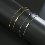 Double Initial Bracelet in Gold and Silver  i