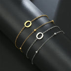 Double Initial Bracelet in Gold and Silver  o