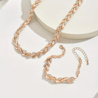 Crystal fishtail set - necklace and bracelet