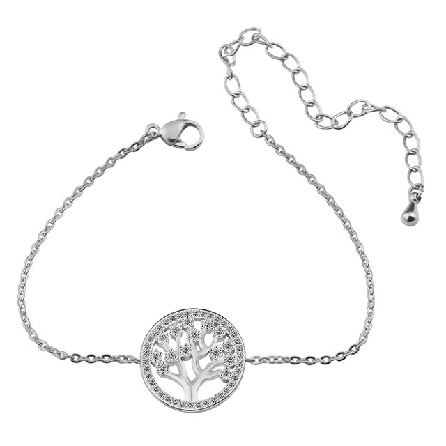 Tree of Life chain bracelet silver
