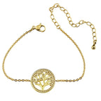 Tree of Life chain bracelet gold