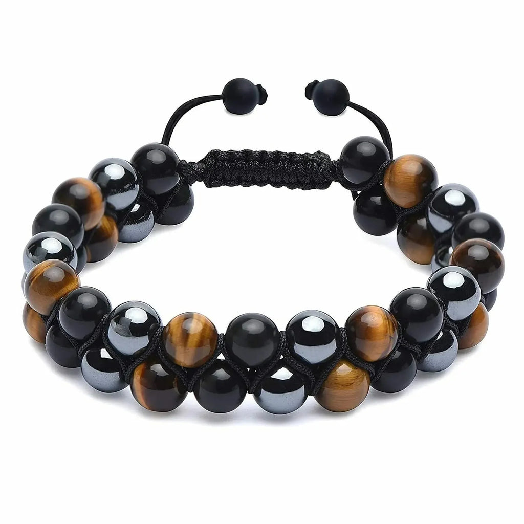 Tiger's Eye Bracelet with Cord and Stones