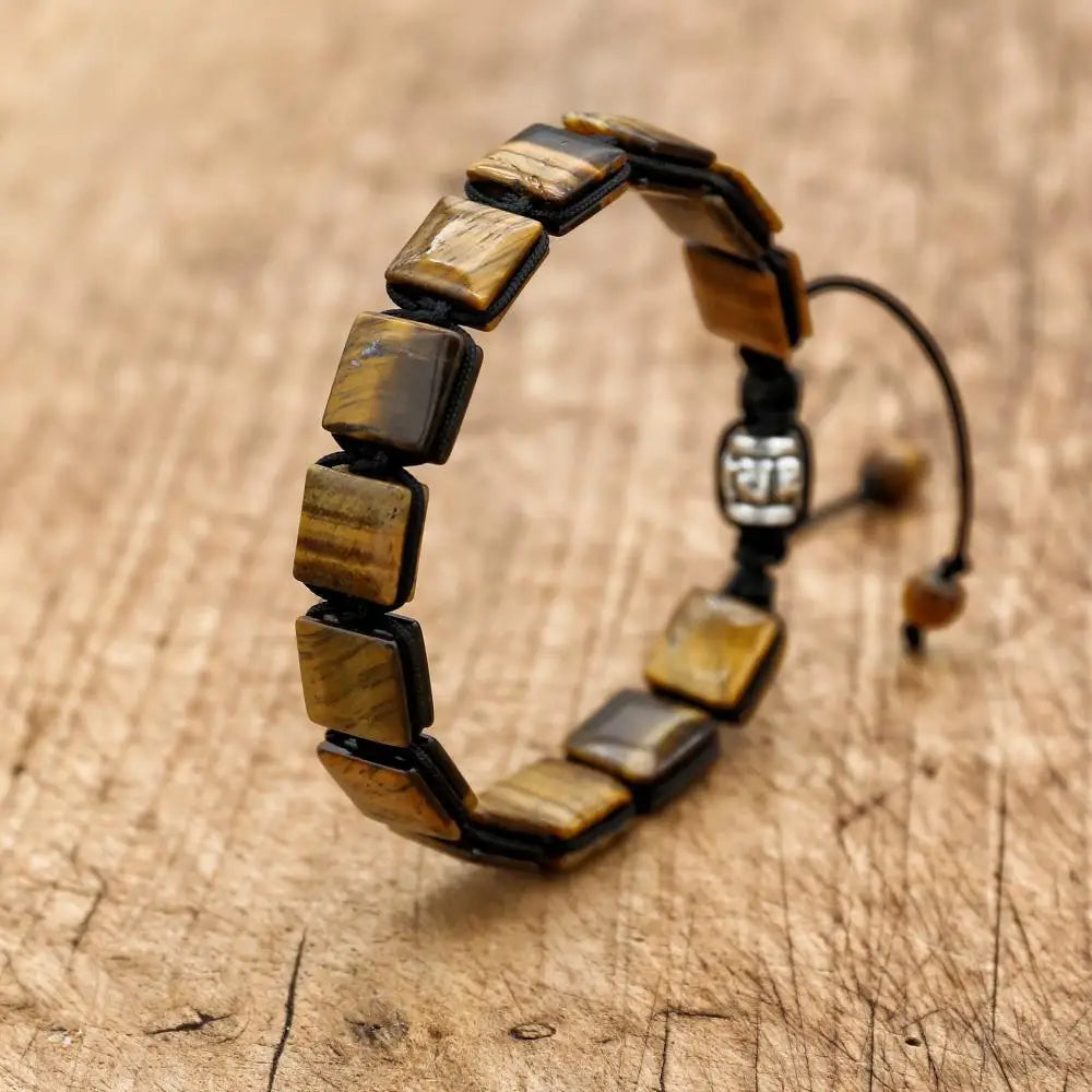 Women's Tiger's Eye Chain Bracelet with Cord