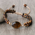 Tiger Eye Women's Leather Bracelet style 1