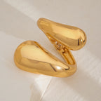 Large Water Drop Chain Bracelet in gold
