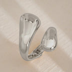 Large Water Drop Chain Bracelet in silver