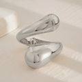 Large Water Drop Chain Bracelet in silver