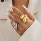Large Water Drop Ring in Gold