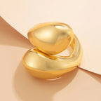Large Water Drop Ring in Gold