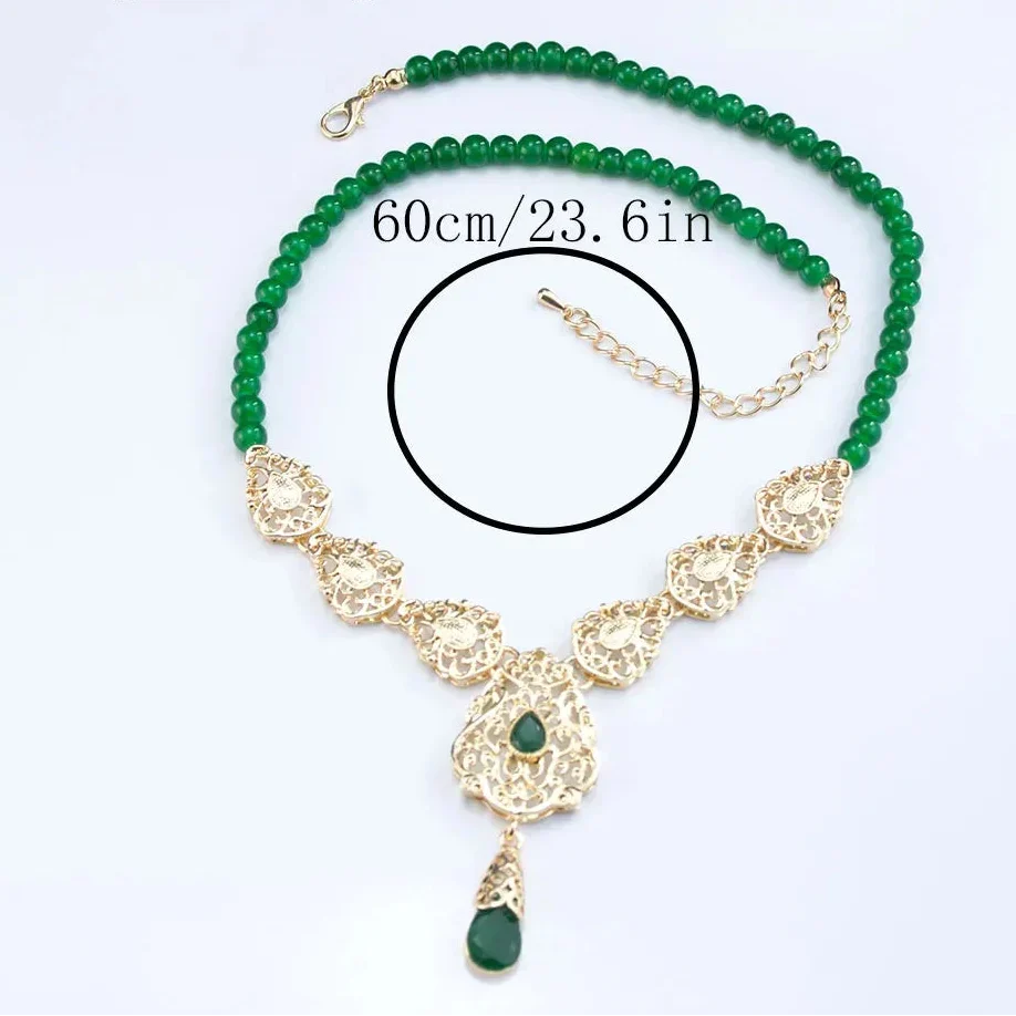 Long necklace with traditional Arabic wedding pendant