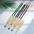 Long necklace with traditional Arabic wedding pendant red
