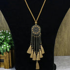 Ethnic-Style Pendant Necklace with Tassels style 2