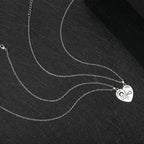 Set of 2 Necklaces with Half-Heart "I Love You" Pendants for Couples