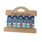 Set of 3 Handmade Ethnic-Style Brazilian Bracelets blue