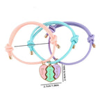 Set of 3 Cord Bracelets for a Trio of Best Friends