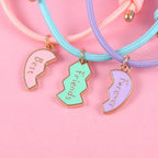 Set of 3 Cord Bracelets for a Trio of Best Friends silver