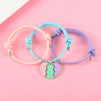 Set of 3 Cord Bracelets for a Trio of Best Friends silver