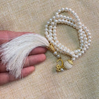 Misbaha 99 Beads - Islamic Prayer Beads with Tassel beige