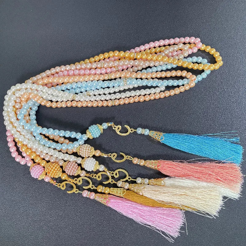 Misbaha 99 Beads - Islamic Prayer Beads with Tassel