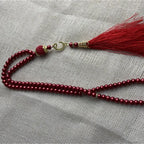 Misbaha 99 Beads - Islamic Prayer Beads with Tassel red