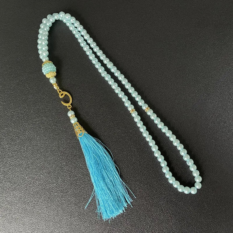Misbaha 99 Beads - Islamic Prayer Beads with Tassel turquoise