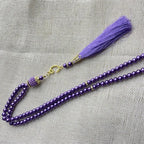 Misbaha 99 Beads - Islamic Prayer Beads with Tassel purple