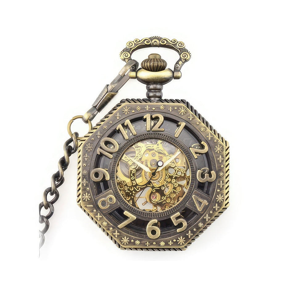 Steampunk Pocket Watch Mechanical for Men and Women