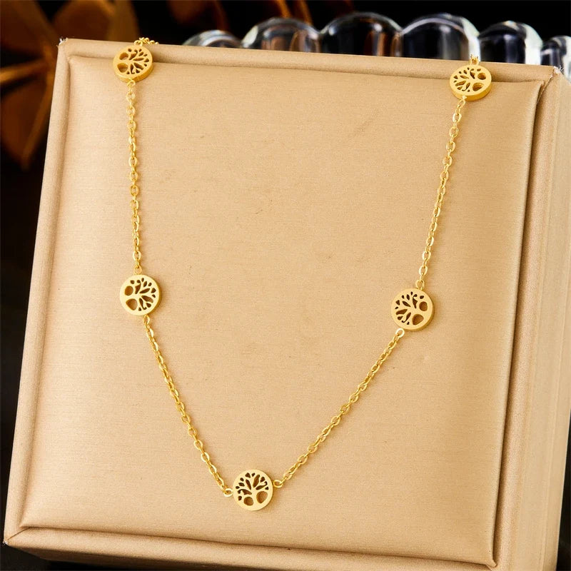 Tree of Life Jewelry Set Necklace, Bracelet, and Earrings