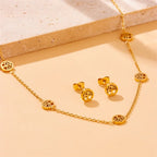 Tree of Life Jewelry Set Necklace, Bracelet, and Earrings