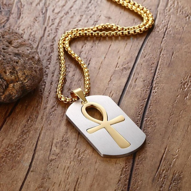 Silver and gold Ankh pendant
