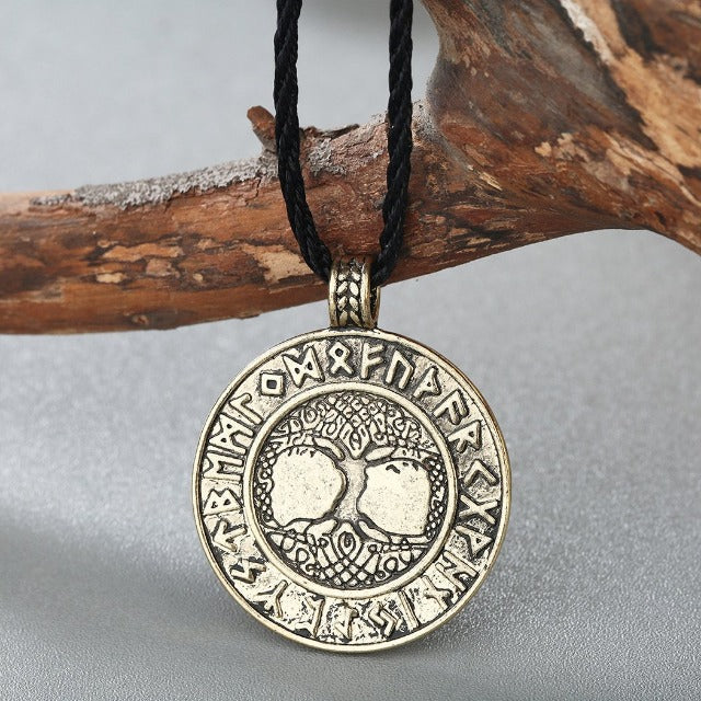 Celtic Tree of Life Pendant in Antique Gold and Silver