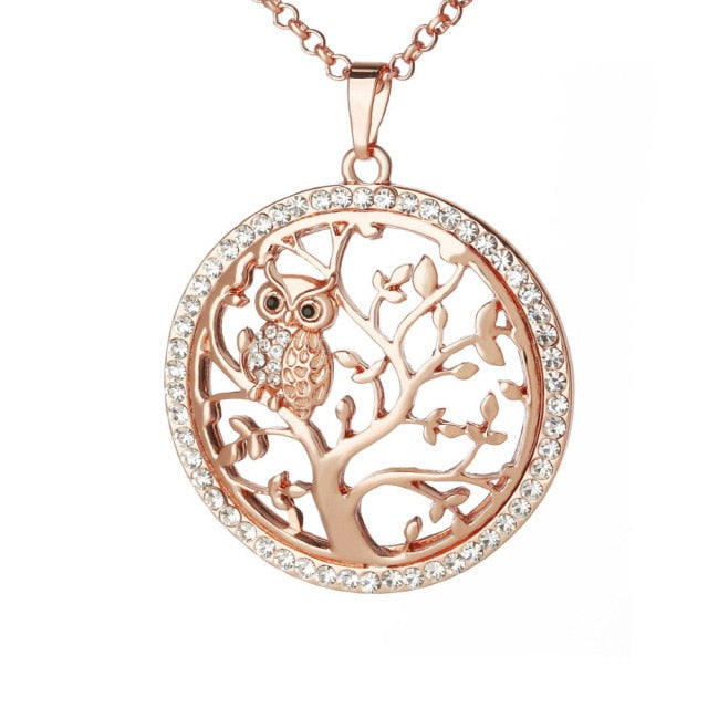 Tree of Life Pendant White Gold rose gold