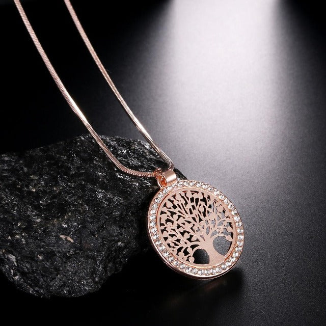 Tree of Life Pendant Rose Gold-Plated