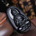 Obsidian Buddha Pendant