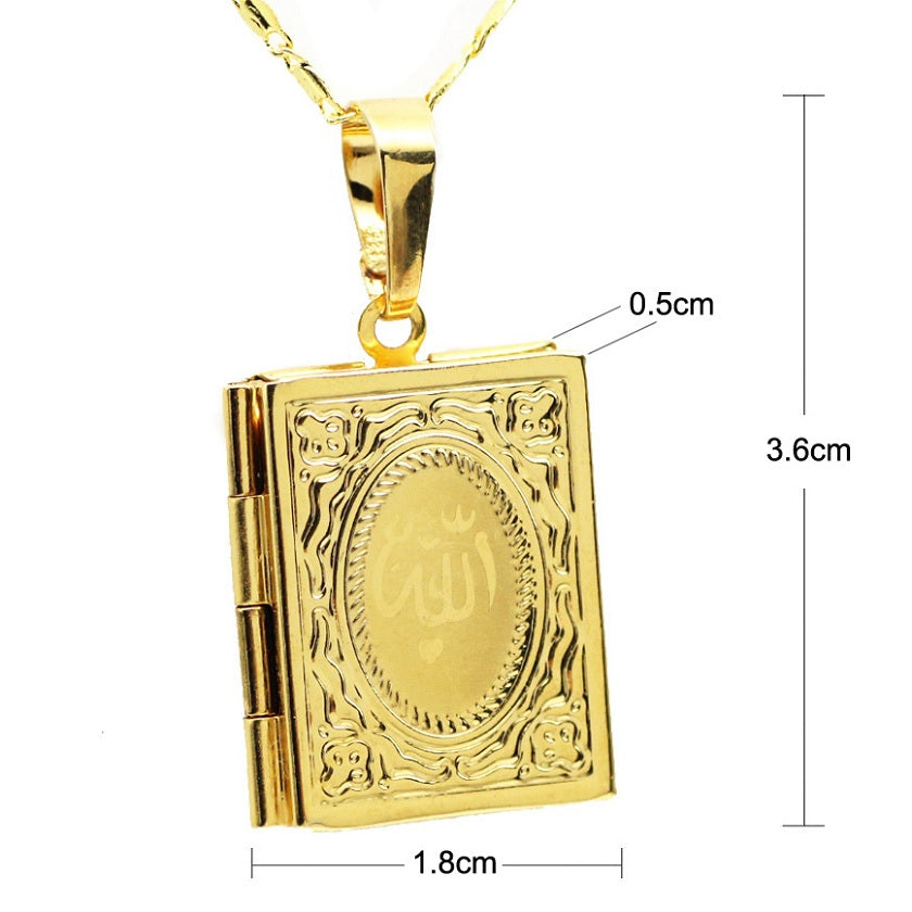 Quran Pendant Silver Gold Men Women